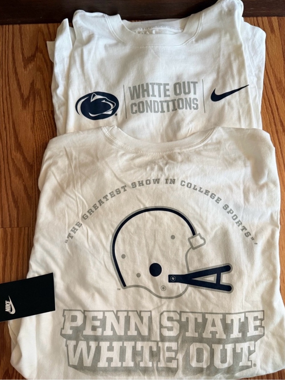 Brand new Nike White Hoodie and long sleeve with Navy Logo - Picture 2 of 2